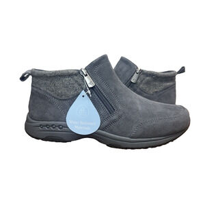 Suede Leather Ankle Boots Womens 9.5 Grey NEW Easy Spirit Winter Booties